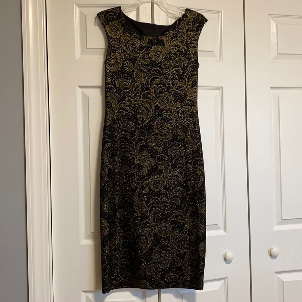 Black & Gold Dress by Connected Apparel.